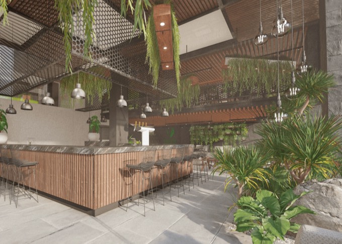 VERDE PLANT-BASED CAFÉ & RESTO design visualization